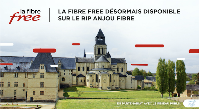 L'annonce de l'arrivée de la Freebox Fibre sur le réseau FTTH Anjou Fibre