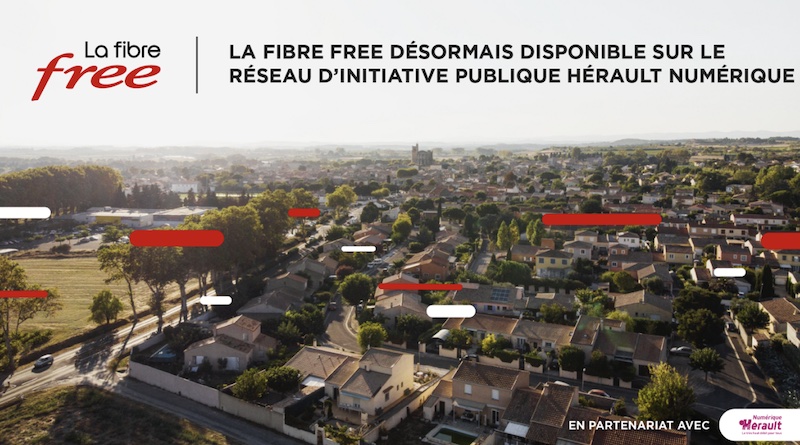 L'annonce de l'arrivée de la Freebox Fibre sur le réseau FTTH Hérault Numérique