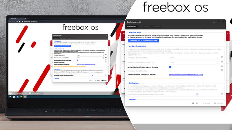 configuration interface Freebox OS