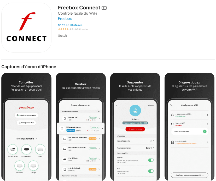 freebox connect sur l'app store