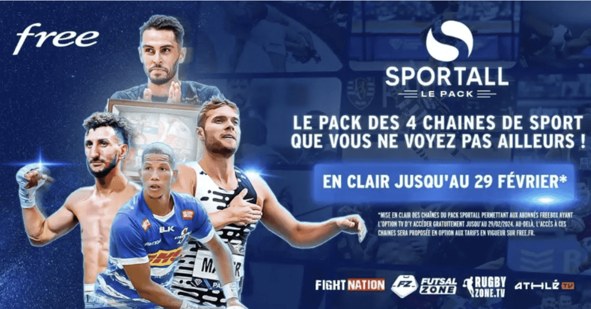 Pack Sportall gratuit avec Free en février